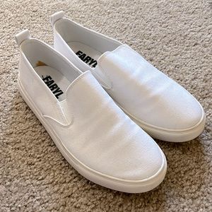 White Slip Ons